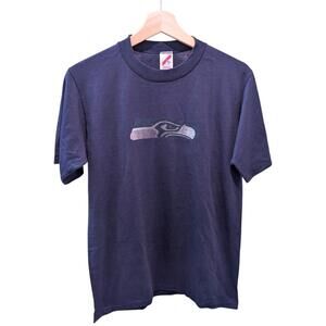 Seattle Seahawks Nfl Jerzees Single Stitch Tee Shirt Medium